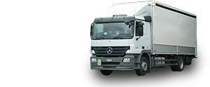Der Merzedes Benz Actros der Fahrschule Rosenboom in Westerholt